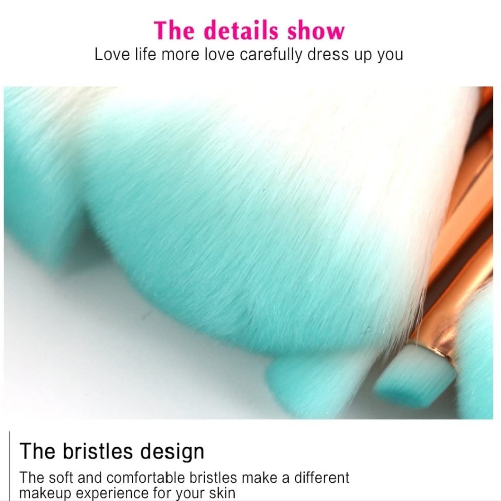 Mermaid Make-up Brush set with case - Picture 2 of 2